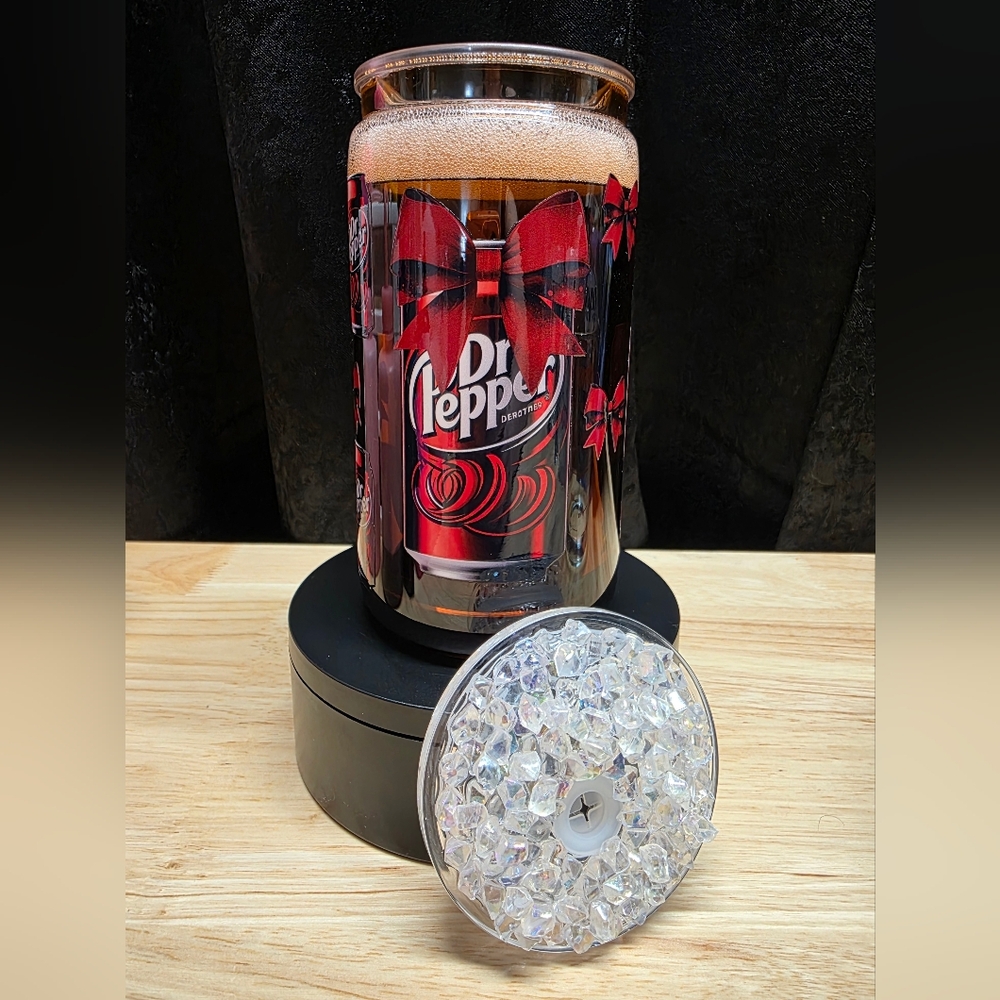 16oz Dr Pepper Snowglobe Tumbler